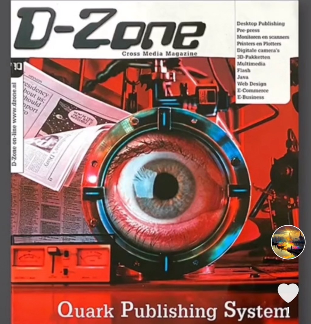 Cover design D-zone Cross Media Magazine. Digital artwork by Ray Heere in&nbsp;2000