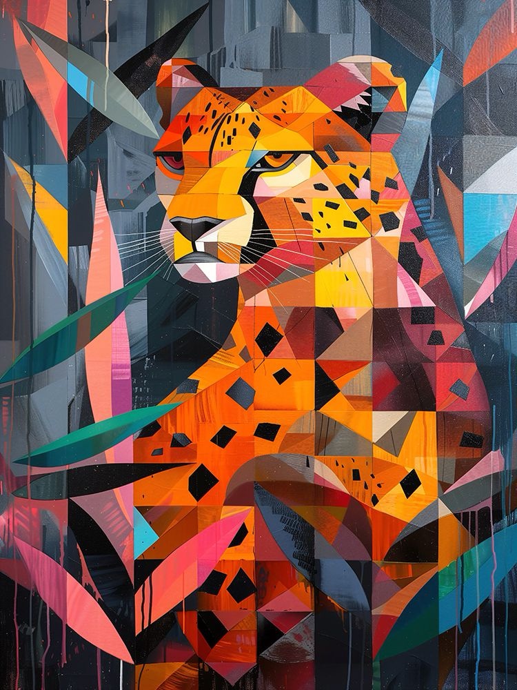 Available @ SouthsideGallery“Cubic Cheetah 1” Artwork by Ray&nbsp;Heere