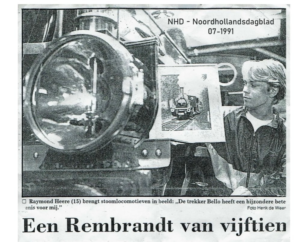 Deze week is het precies 33 jaar geleden dat ik als 15 jarige kunstenaar m’n eerste solo expositie mocht houden bij Museumstoomtram Hoorn-Medemblik.